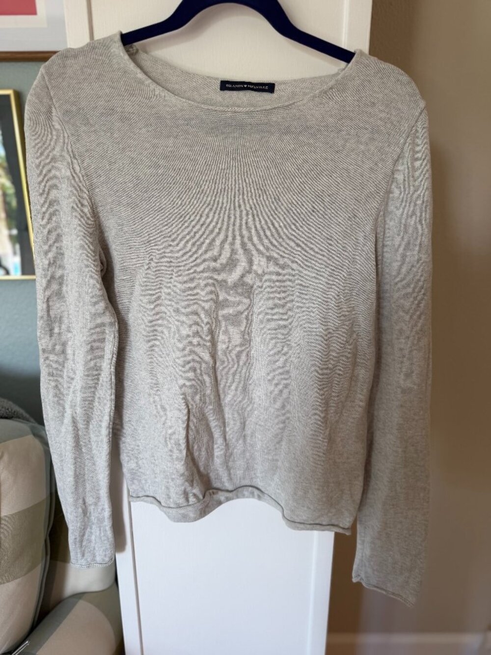 Brandy Melville Lightweight Gray Long Sleeve Sweater Top
